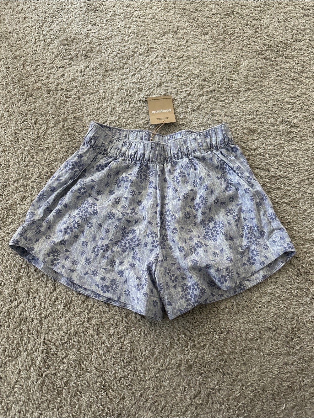 Patagonia Garden Island Shorts Womens XS Multi Wildflower Pastel Print Pull On